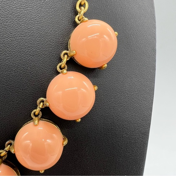 J. Crew Peach Half Round Goldtone Necklace - Picture 3 of 5